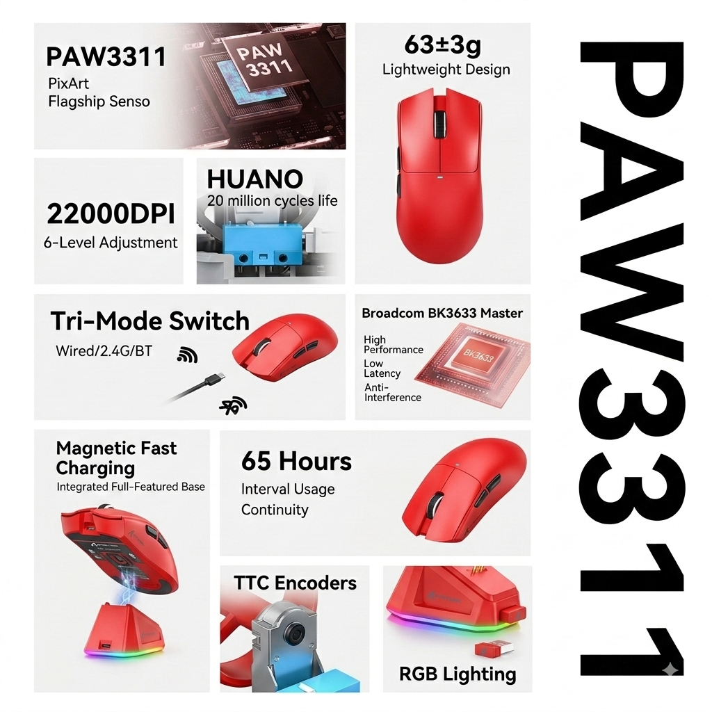 Attack Shark X11 Wireless Gaming Mouse