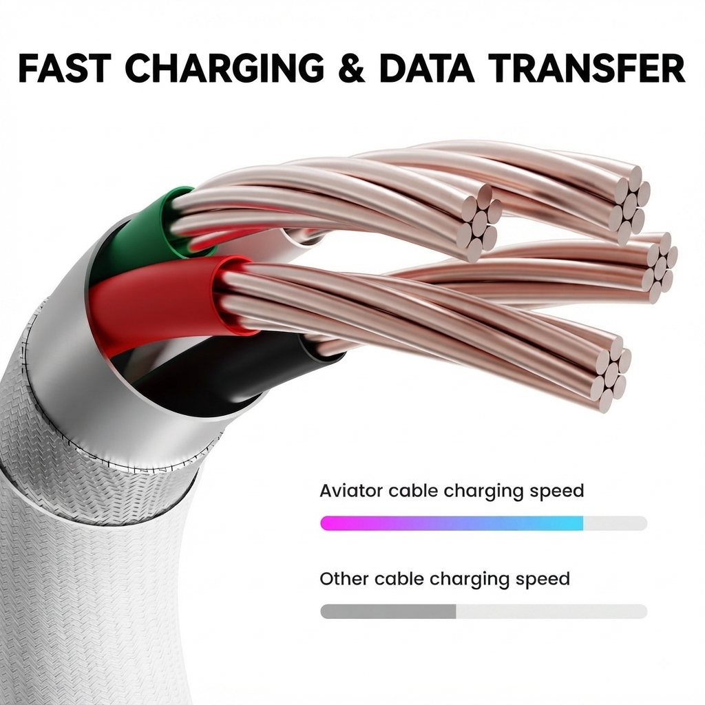 ATTACK SHARK C01 Ultra — Coiled Aviator Mechanical Keyboard Cable
