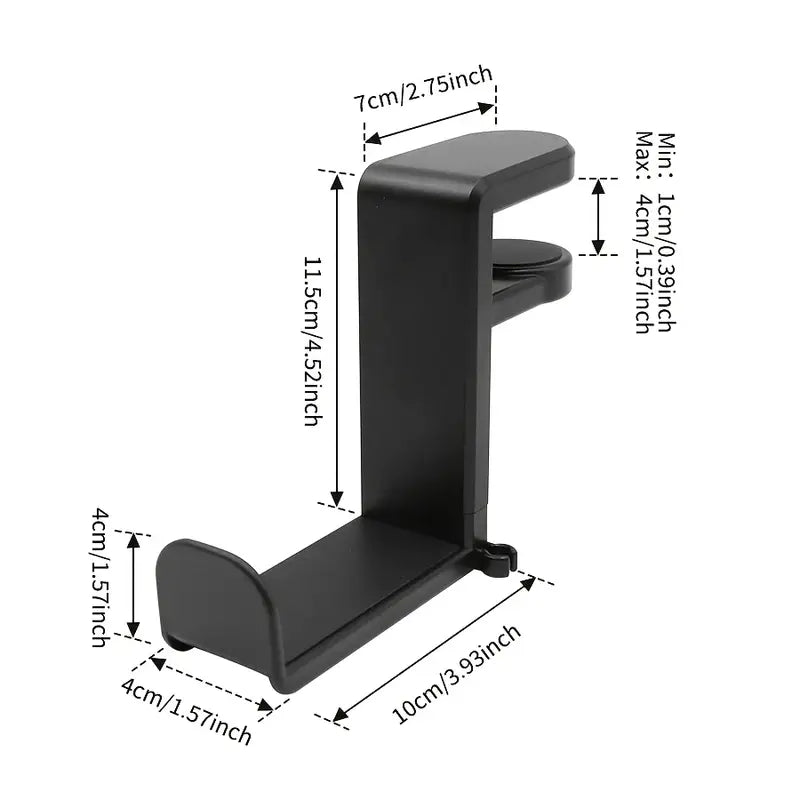 360° Rotating Under-Desk Headphone Holder