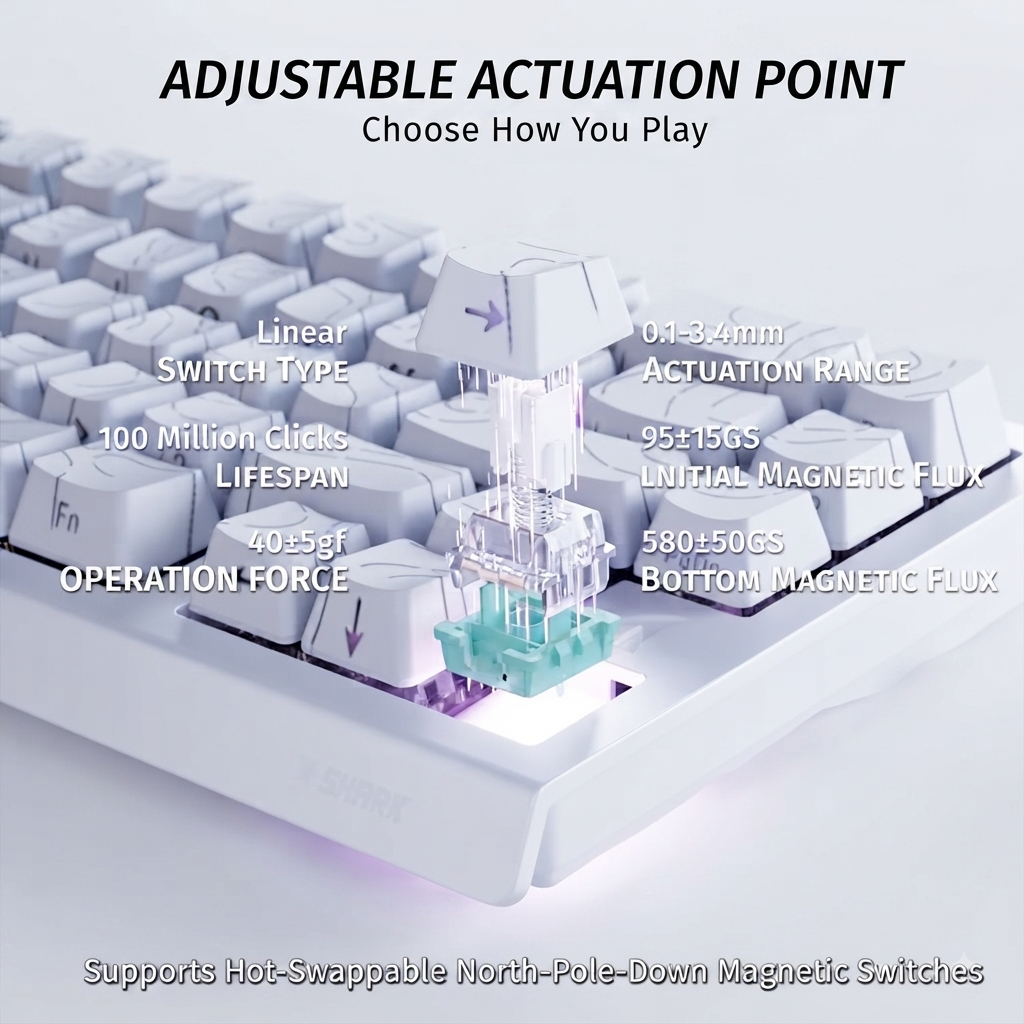 ATTACK SHARK X68 HE — Hall Effect Gaming Keyboard