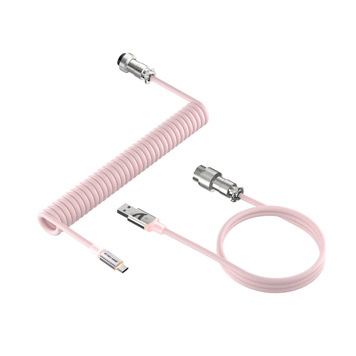 ATTACK SHARK C01 Ultra — Coiled Aviator Mechanical Keyboard Cable