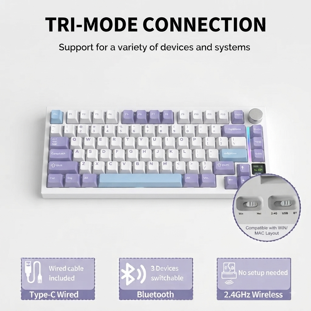 ATTACK SHARK X820 Ultra — Wireless Mechanical Gaming Keyboard