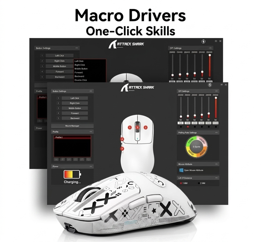 Attack Shark X3  Tri-Mode Wireless Gaming Mouse