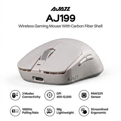AJAZZ AJ199 Carbon Fiber Wireless Gaming Mouse