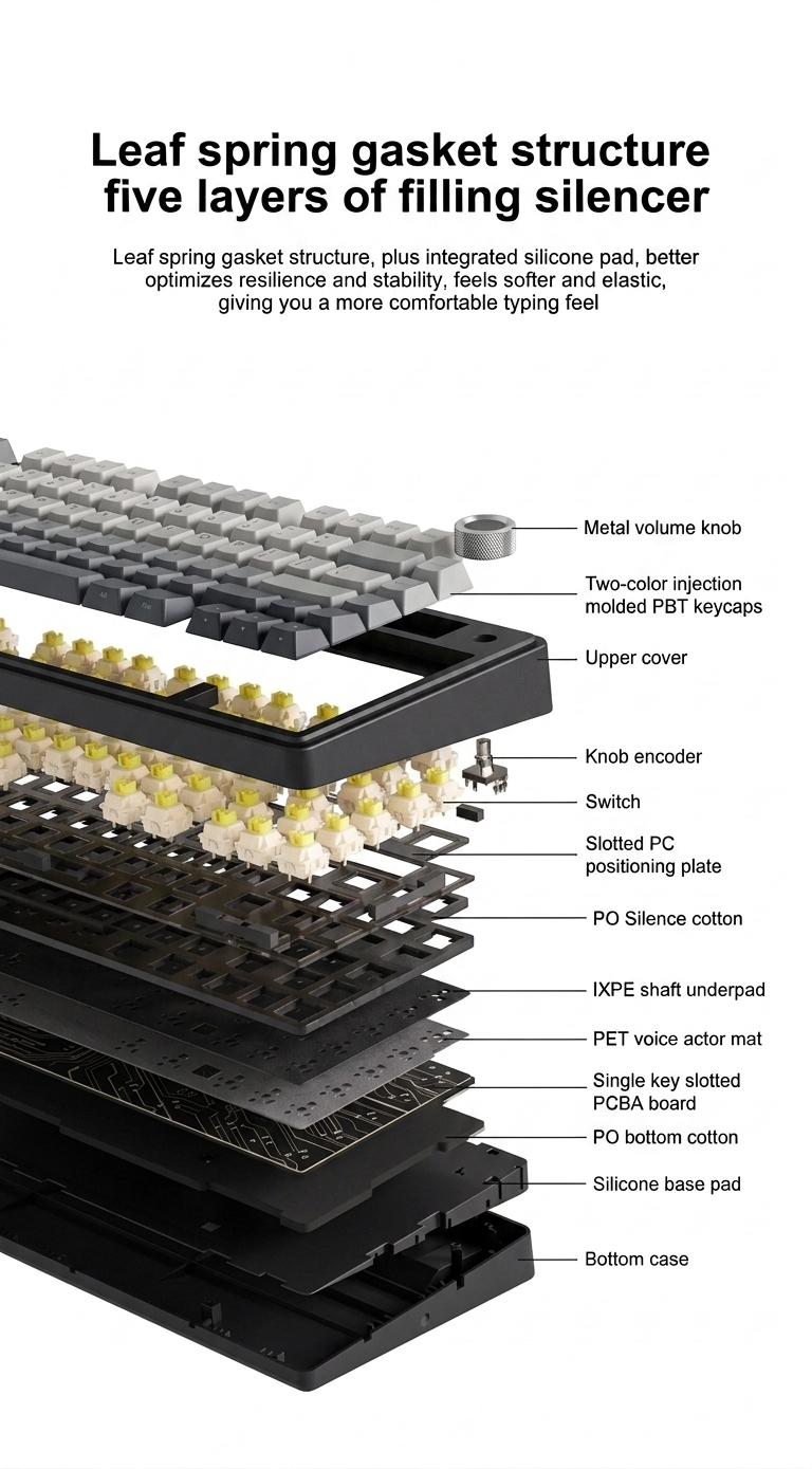 AULA F75 Wireless Mechanical Gaming Keyboard (black)