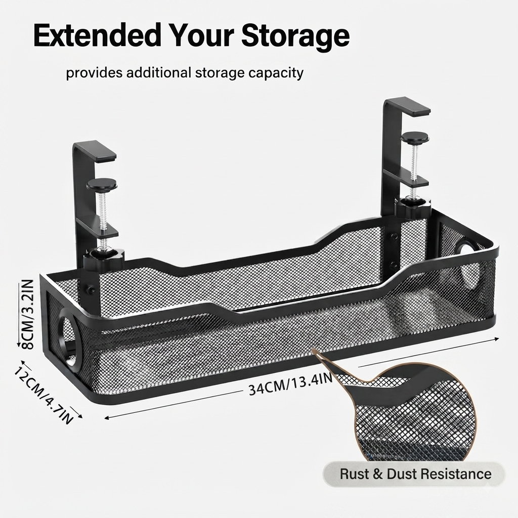 Klickers Under-Desk Cable Management Tray