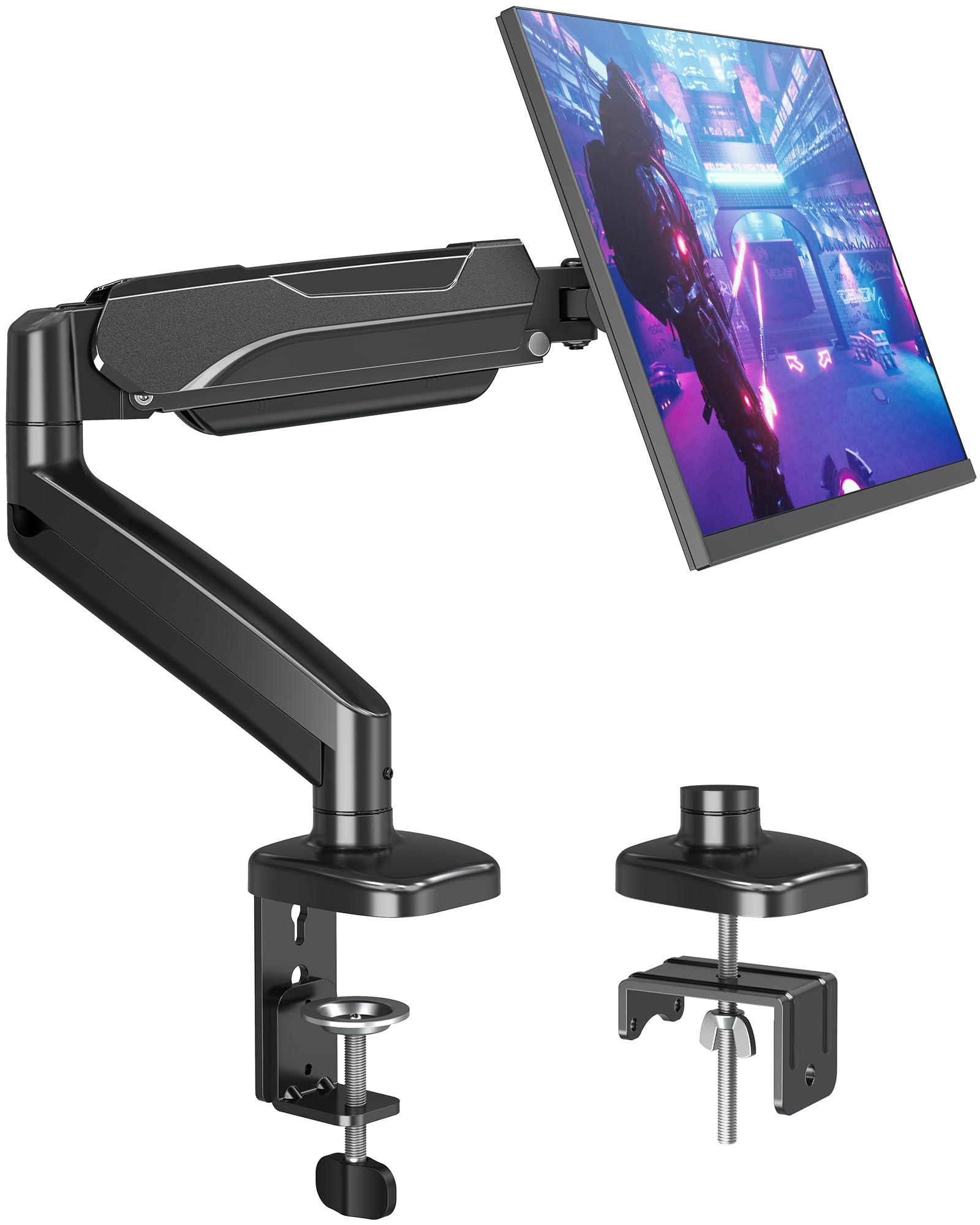 Klickers Single Monitor Gas Spring Arm — 13–32"
